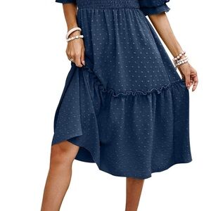 Elegant Navy Blue Women's Dress